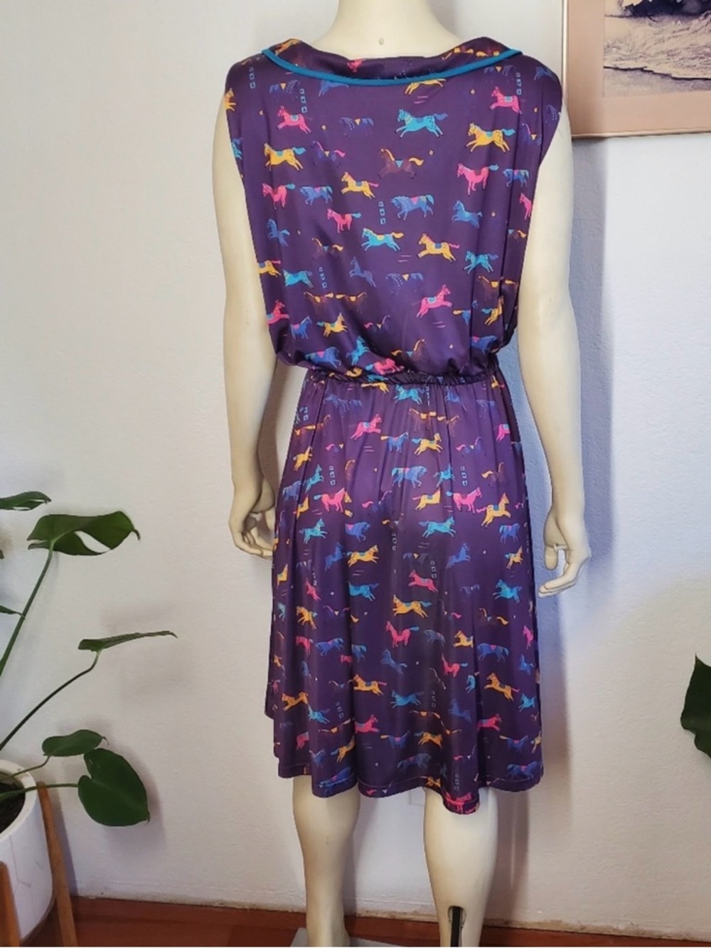 Lindy Bop Peyton Purple Horses Dress - Picture 6 of 12